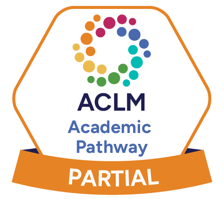 A badge for the ACLM Partial Academic Pathway designation.